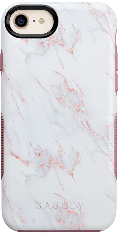 Subtle Blush | White and Pink Marble Case