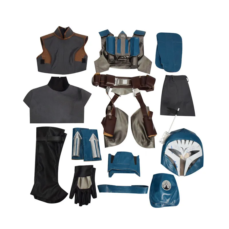 The Mandalorian 3 Cosplay Bo-Katan Kryze Costume Femme Uniform With Helmet