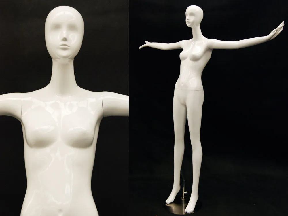 White Female Abstract Mannequin MM-IVY1