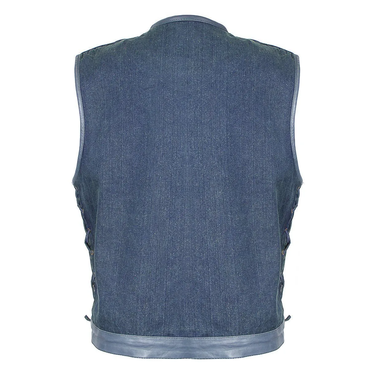 Xelement DMX2240 Men's Blue Denim Lace Gun Pocket Vest