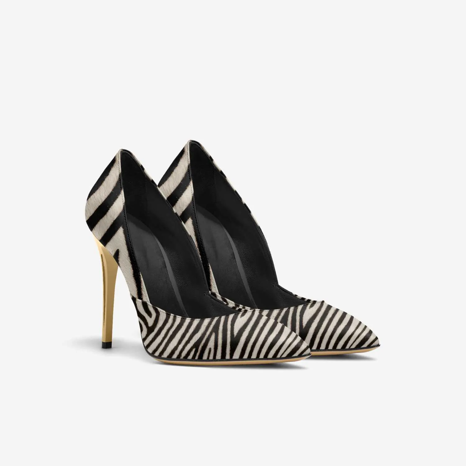 ZEBRA SPLIT STILETTO PUMP