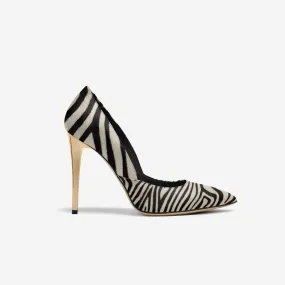 ZEBRA SPLIT STILETTO PUMP