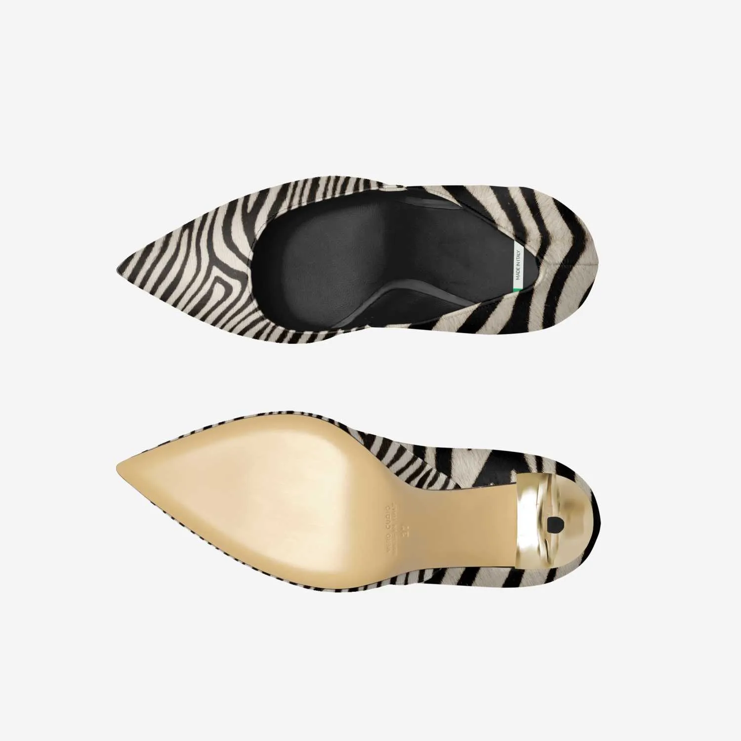 ZEBRA SPLIT STILETTO PUMP