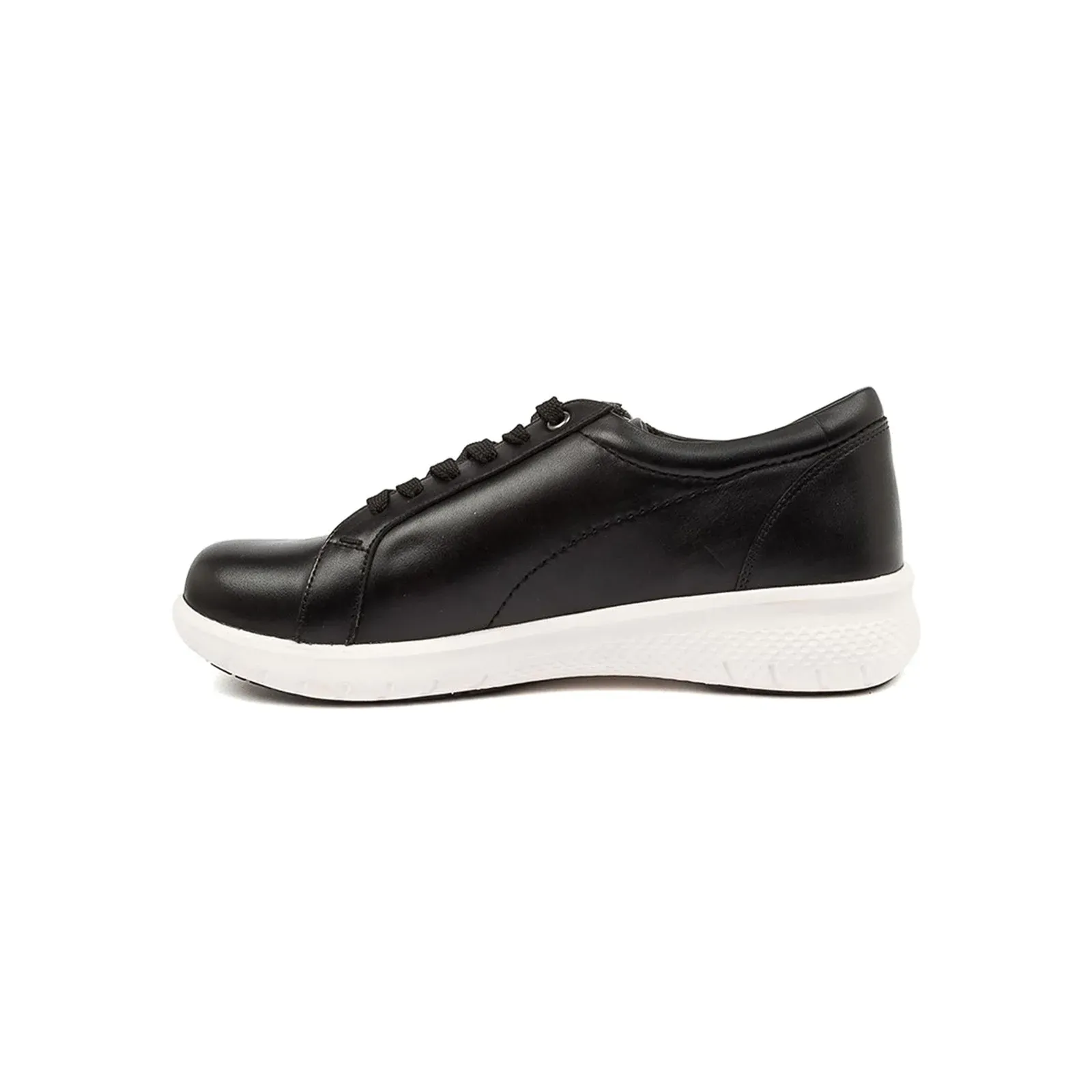 Ziera Solar XF Sneaker (Women) - Black Leather/White Outsole